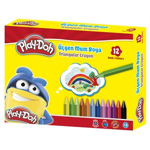 Play-Doh Üçgen Crayon Mum Boya 12 Renk