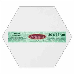 Artebella Preslenmiş Kompozit Plaka Altıgen 30x35cm