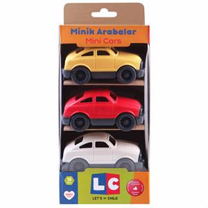 Let's Be Child Minik Arabalar 3'lü - Sarı/Kırmızı/Beyaz