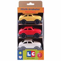Let's Be Child Minik Arabalar 3'lü - Sarı/Kırmızı/Beyaz