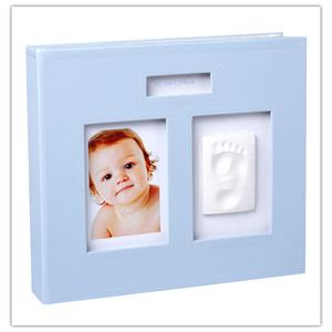 Baby Memory Prints Deri Hatıra Albümü - Mavi