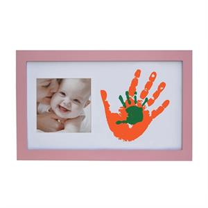 Baby Memory Prints Family Frame - Pembe