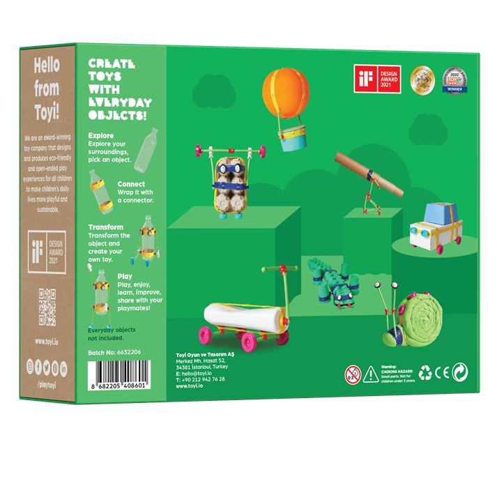 Toyi Basic - 40 Parça STEM Seti ve Yaratıcı Yapı Oyuncakları