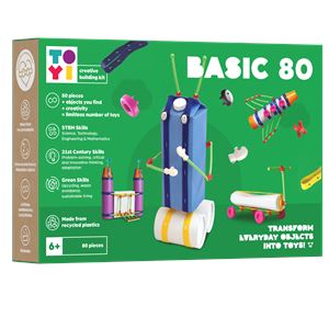 Toyi Basic - 80 Parça STEM Seti ve Yaratıcı Yapı Oyuncakları