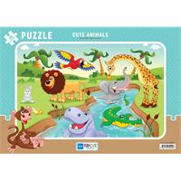 Blue Focus 30 Parça Puzzle - Sevimli Hayvanlar (Cute Animals)