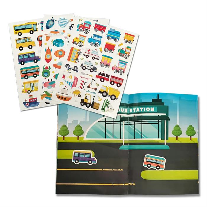 Dinomini Use 'N Use Reusable Sticker Book - Total Travel