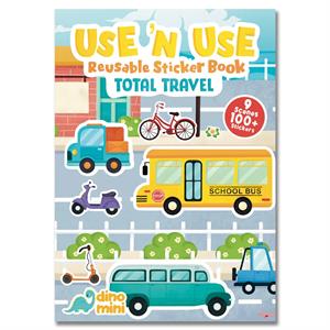 Dinomini Use 'N Use Reusable Sticker Book - Total Travel