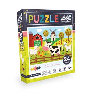 Neverland 24 Pieces Jigsaw Puzzle - Farm Animals (Çiftlik Hayvanları)