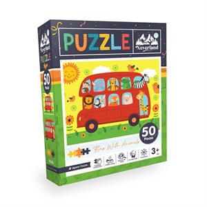 Neverland 50 Pieces Jigsaw Puzzle - Bus With Animals (Hayvanlarla Otobüs)