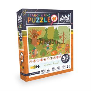 Neverland 50 Pieces Search and Find Puzzle - Autumn Forest (Sonbahar Ormanı)