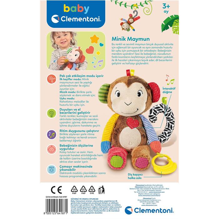 Clementoni Baby Minik Maymun 64187
