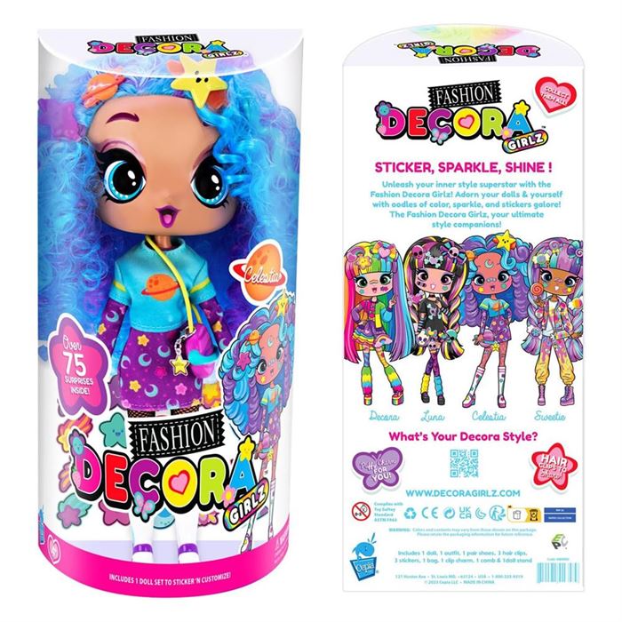 Decora Girlz Büyük Moda Bebek 28cm - Celestia MP50630 | Mucit Panda