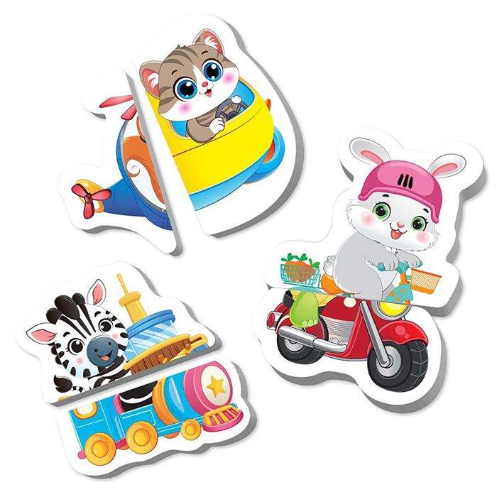 İlk Magnet Puzzle Taşıtlar (12-36 Ay) MP49483 | Mucit Panda