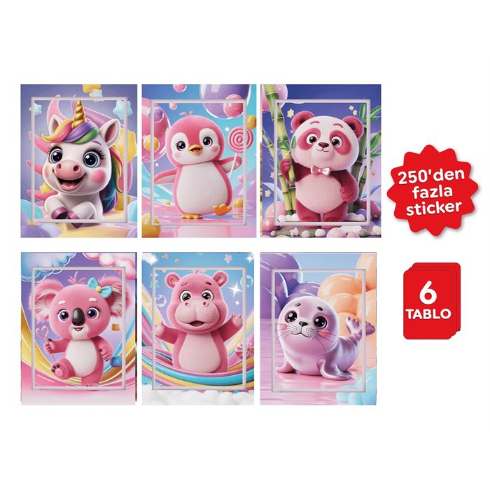 Playever Sticker Puzzle - Kawaii, Çıkartmalı Yapboz Etkinlik