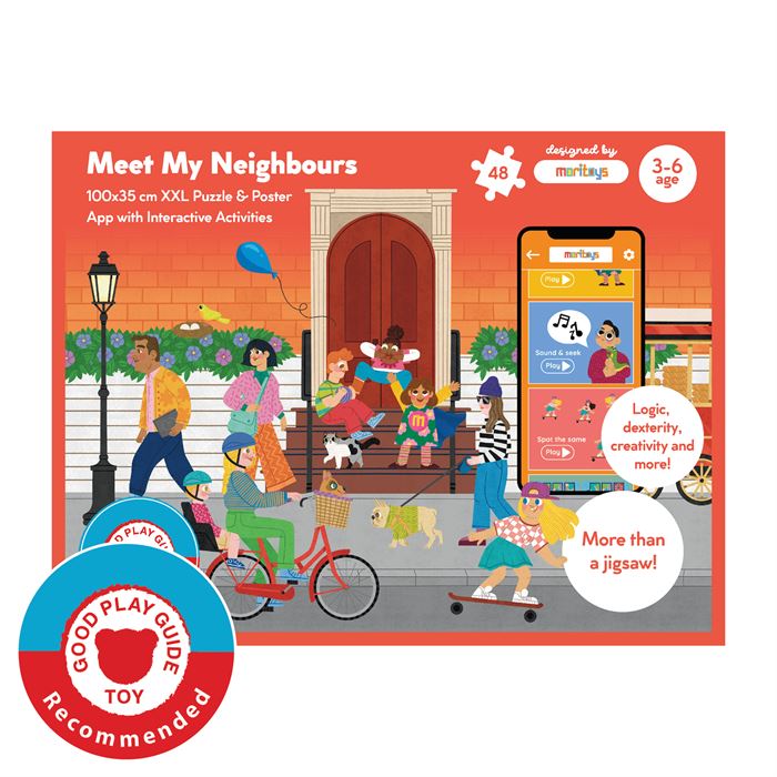 Moritoys Meet My Neighbours - 36 Parça XXL Dev Yapboz, Poster ve