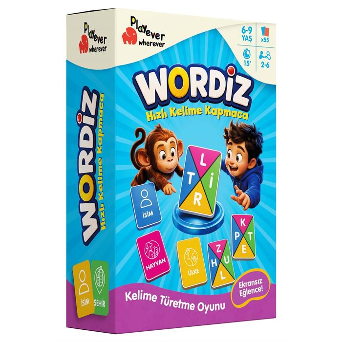 Playever Wordiz, Hızlı Kelime Kapmaca ve Hafıza Kart Oyunu (6-9 Yaş)